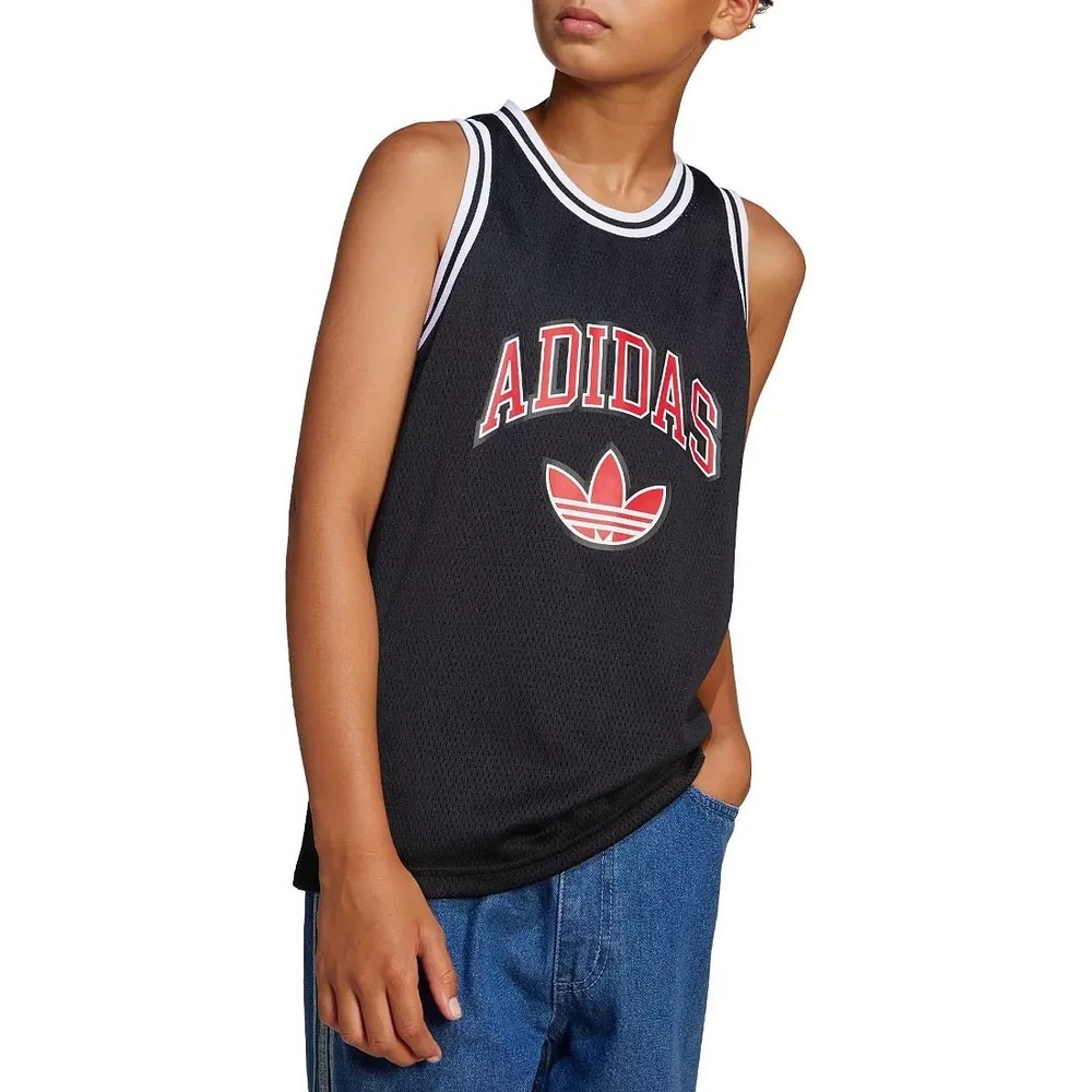 Boy's Youth Adidas Size S - Trefoil Logo Mesh Lined Jersey Tank Top NEW